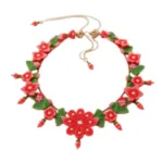 Coral Flower Necklace