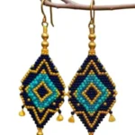 Blue Geometric Earrings