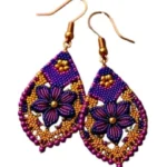 Purple Teardrop Earrings