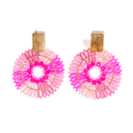 Light Pink Drop Earrings Inspired by Mayan Culture