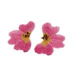 Pink orchid-inspired drop earrings
