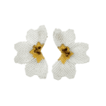 White Orchid-Inspired Drop Earrings