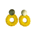 Yellow Pearl-to-Pearl Drop Earrings